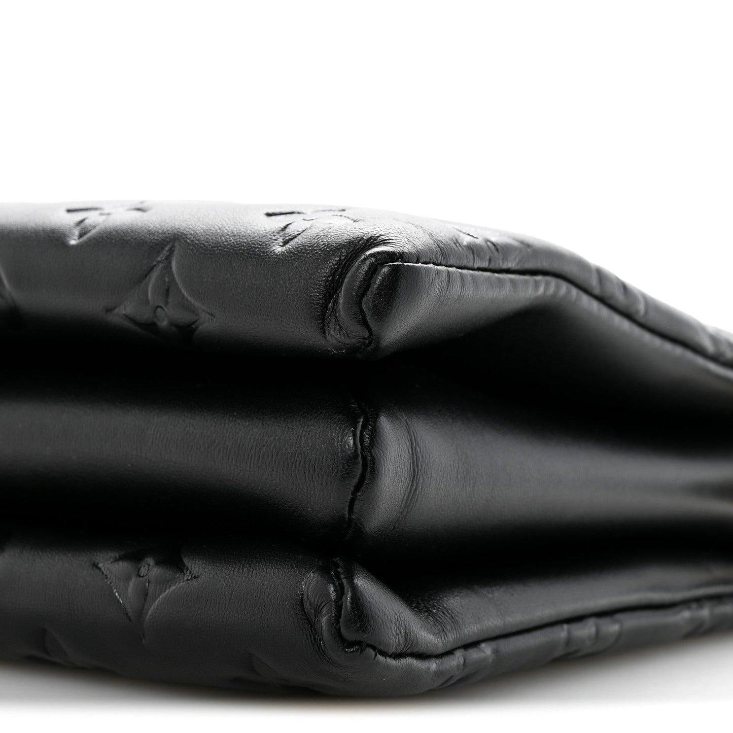 Lambskin Embossed Monogram Coussin PM Black