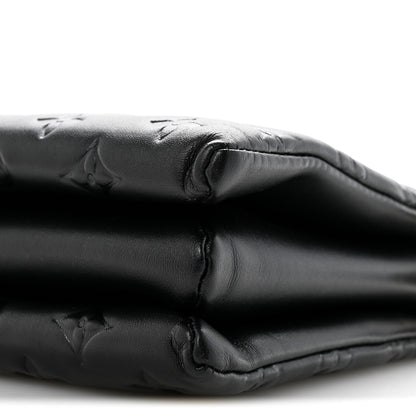 Lambskin Embossed Monogram Coussin PM Black