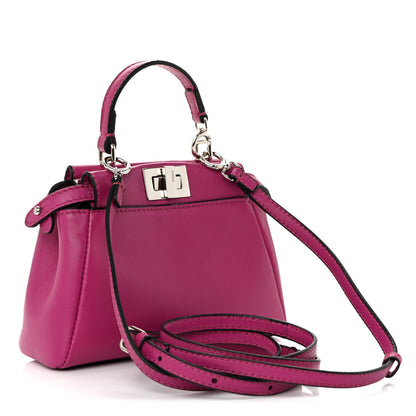 Nappa Micro Peekaboo Iconic Satchel Magenta