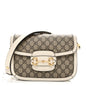 GG Supreme Monogram Horsebit 1955 Shoulder Bag Beige Mystic White