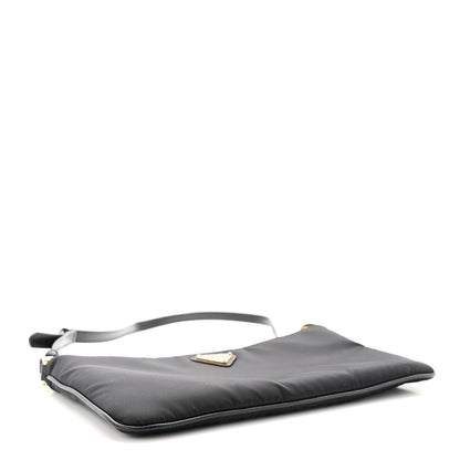 Re-Nylon Saffiano Raso Shoulder Bag Black