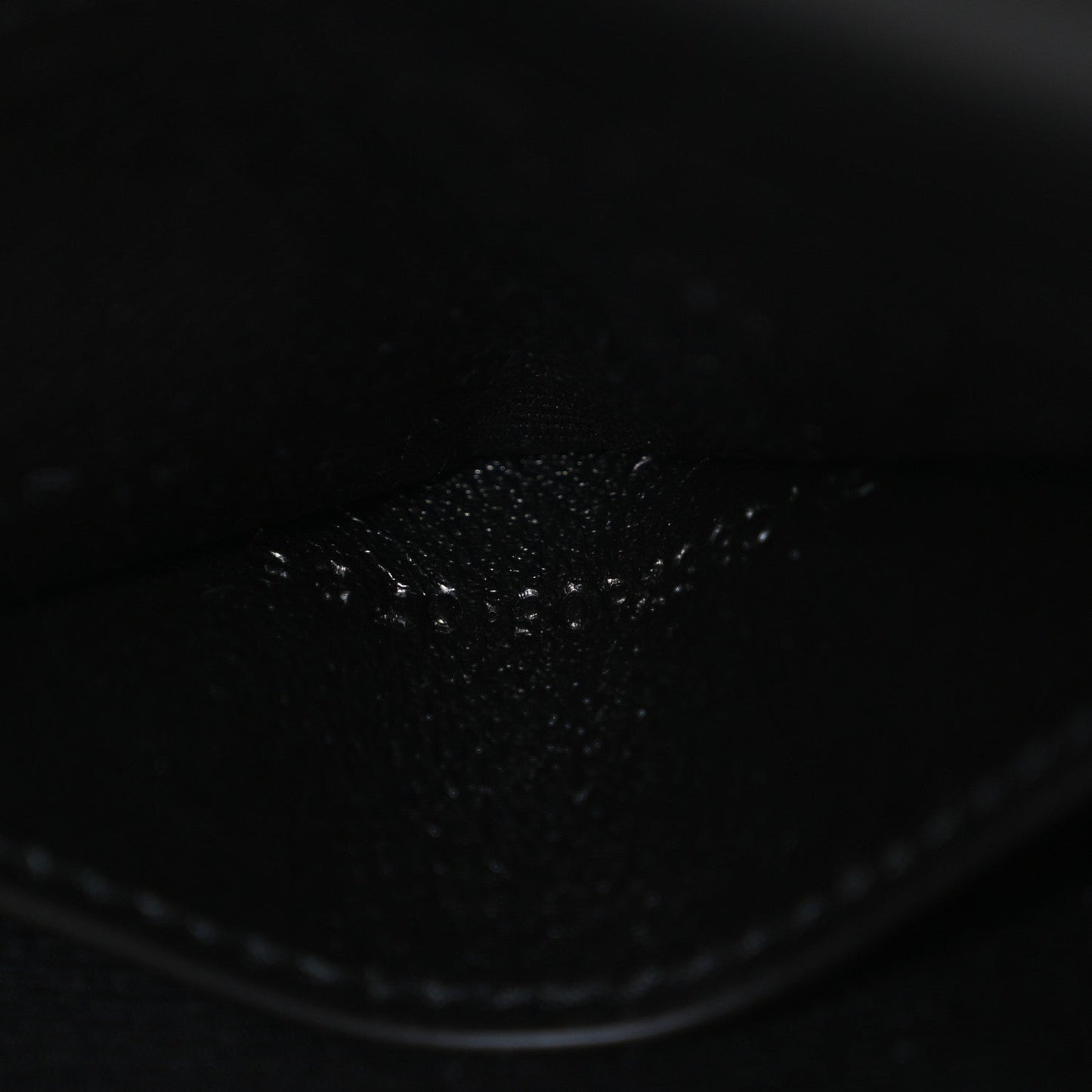 Lambskin Matelasse Chevron Monogram Envelope Chain Wallet Black