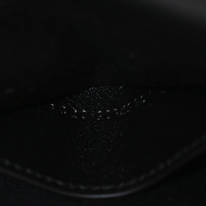 Lambskin Matelasse Chevron Monogram Envelope Chain Wallet Black