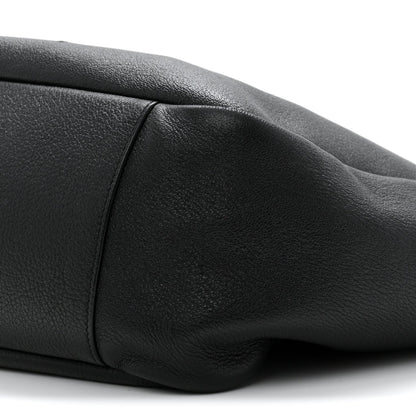 Grained Deerskin Bea Tote Black