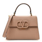 Grainy Calfskin Small VSling Top Handle Bag Poudre