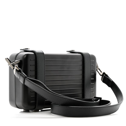 Matte Aluminum Personal Cross-Body Bag Black
