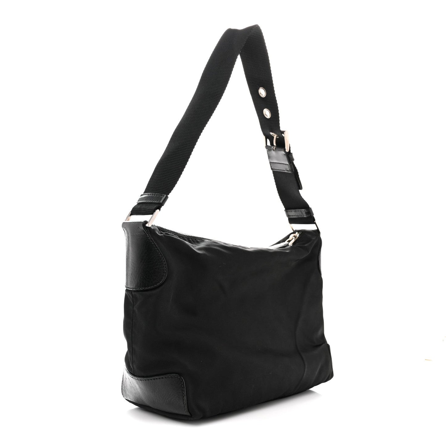 Nylon Shoulder Bag  Black