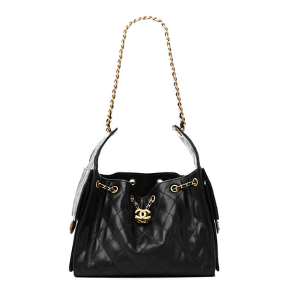 Caviar Quilted Small Chanel 25 Handbag Black