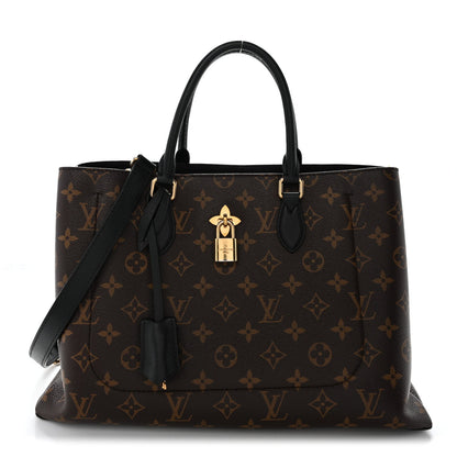 Monogram Flower Tote Black
