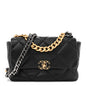 Lambskin Quilted Large Chanel 19 Flap Black