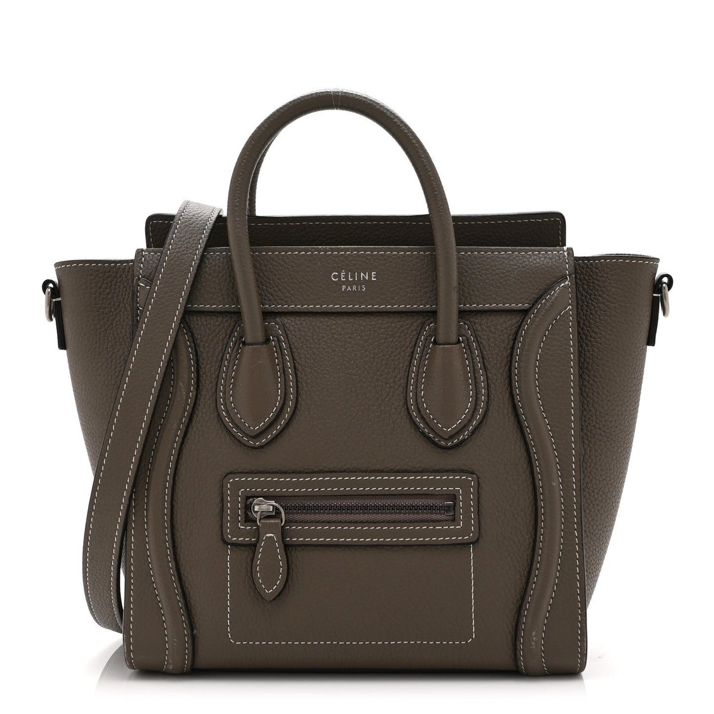 Drummed Calfskin Nano Luggage Souris