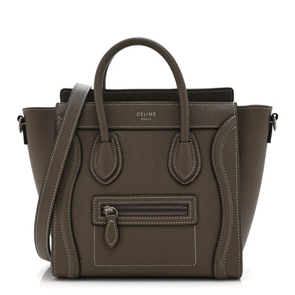 Drummed Calfskin Nano Luggage Souris