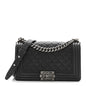 Caviar Quilted Medium Boy Flap Charcoal