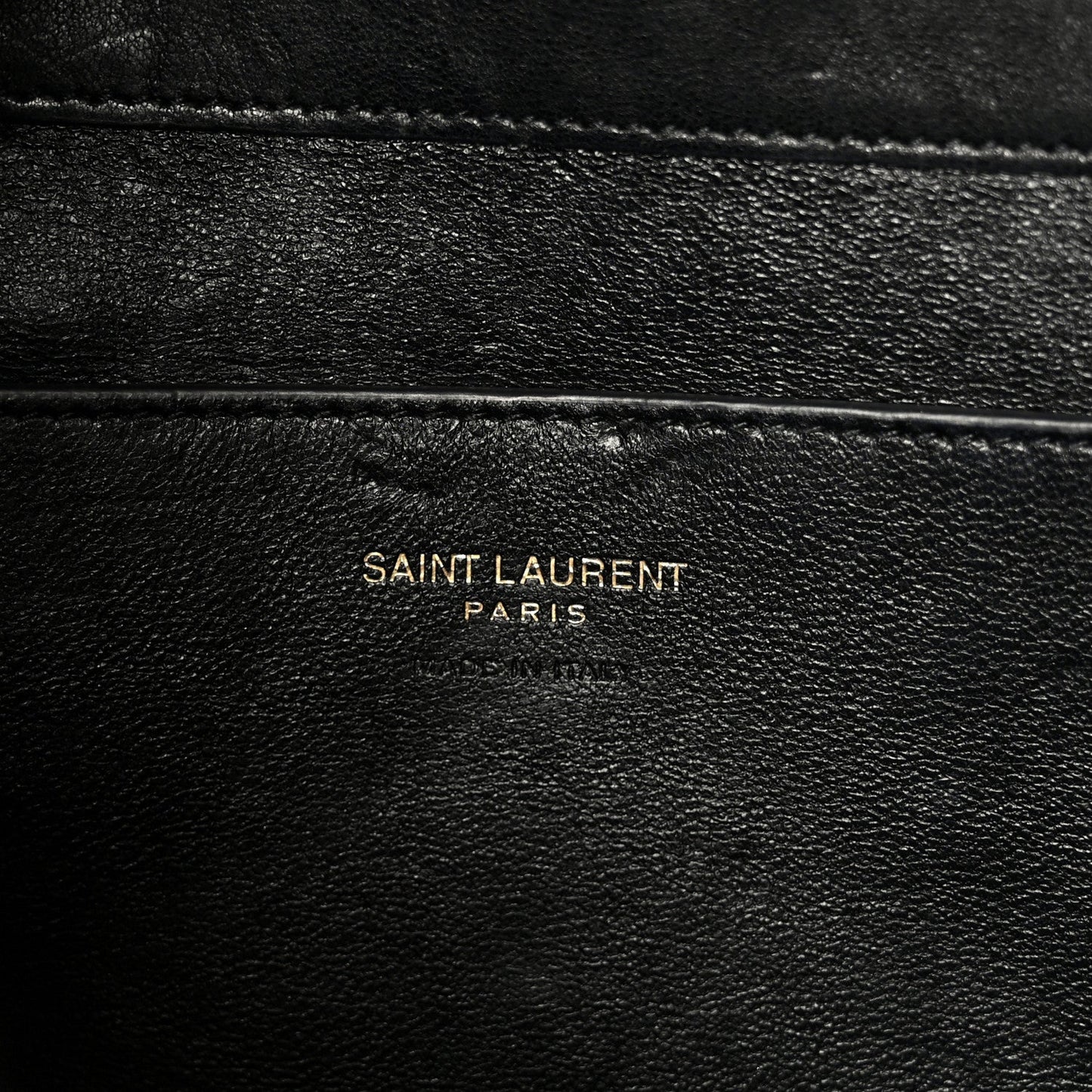 Grained Lambskin Cassandre Envelope Pouch Black