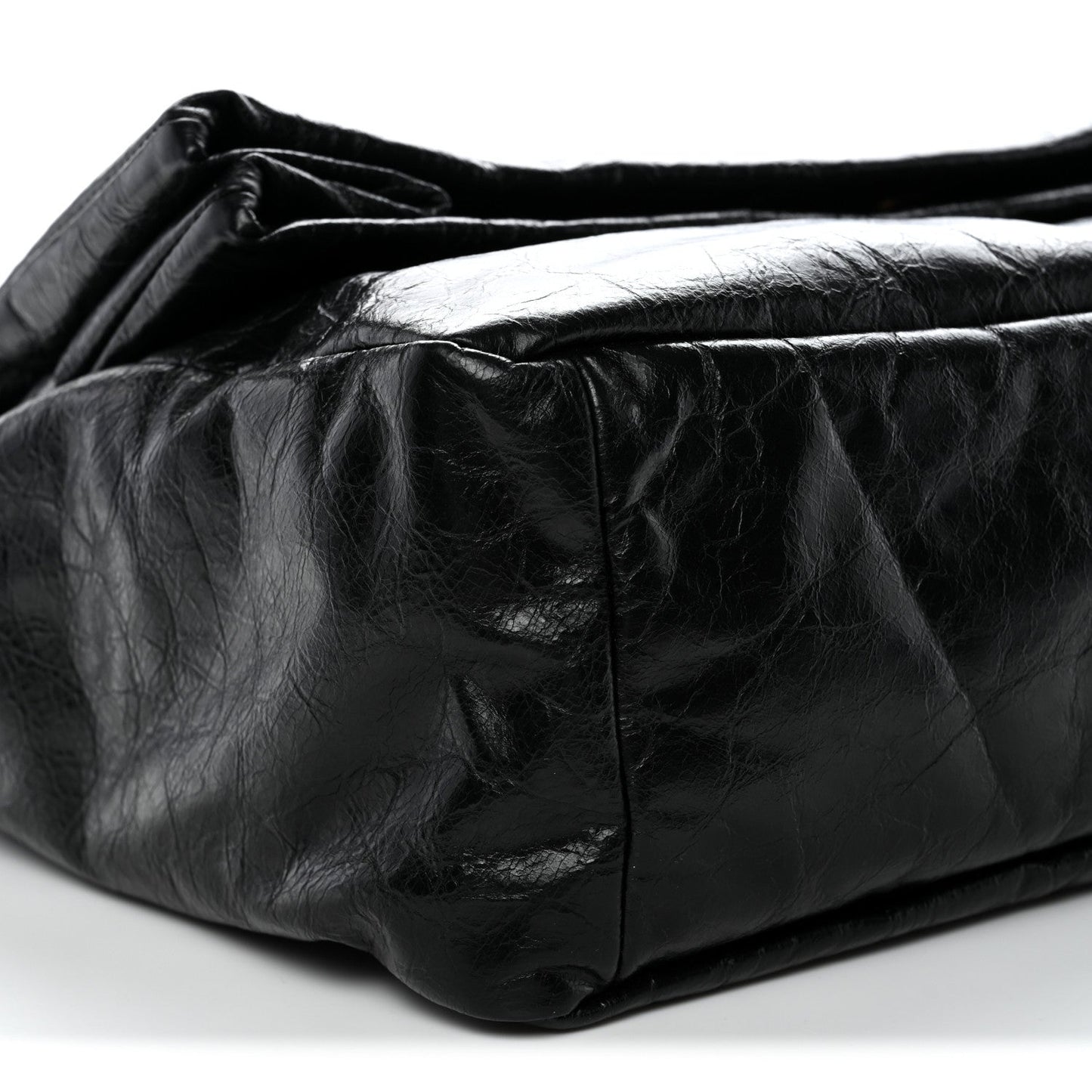 Arena Calfskin Medium Monaco Chain Shoulder Bag Black