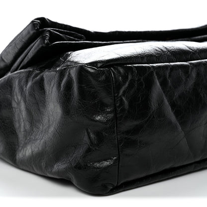 Arena Calfskin Medium Monaco Chain Shoulder Bag Black