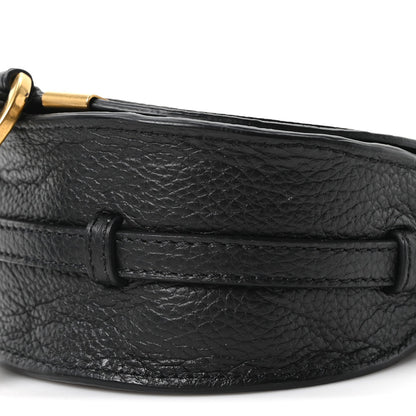 Calfskin Nano Marcie Saddle Bag Black