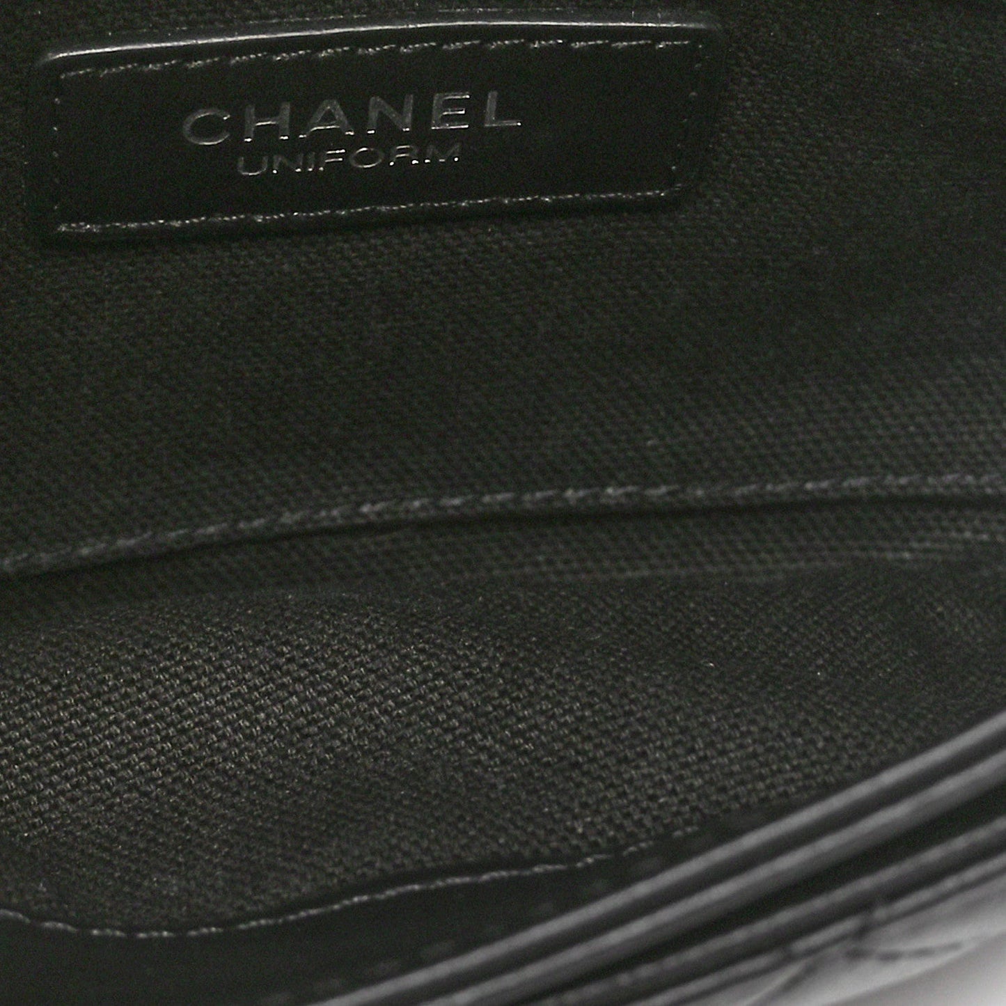 Calfskin Quilted CC Uniform Flap Belt Bag Black