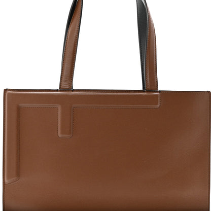 Vitello Bellagio Medium Fendi Flip Cognac Black