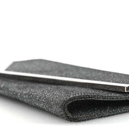 Glitter Fabric Erica Chain Clutch  Anthracite