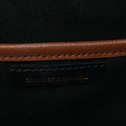 Grainy Calfskin House Check Medium Banner Tote Tan