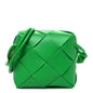 Lambskin Maxi Intrecciato Mini Cassette Camera Bag Parakeet