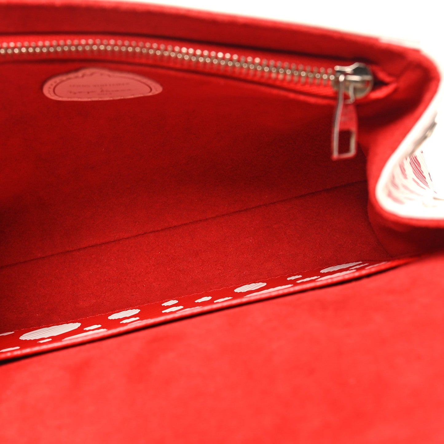 LV X YK Monogram Kusama Epi Cluny Mini White Red