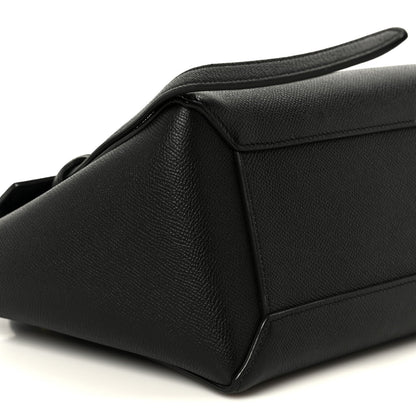 Grained Calfskin Micro Belt Bag Black