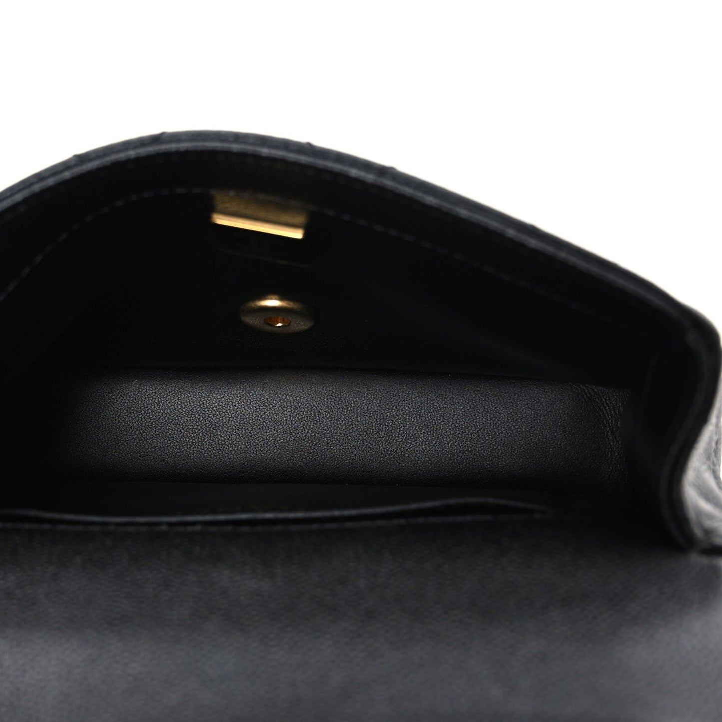 Caviar Quilted Mini Sweetheart Rectangular Flap Black