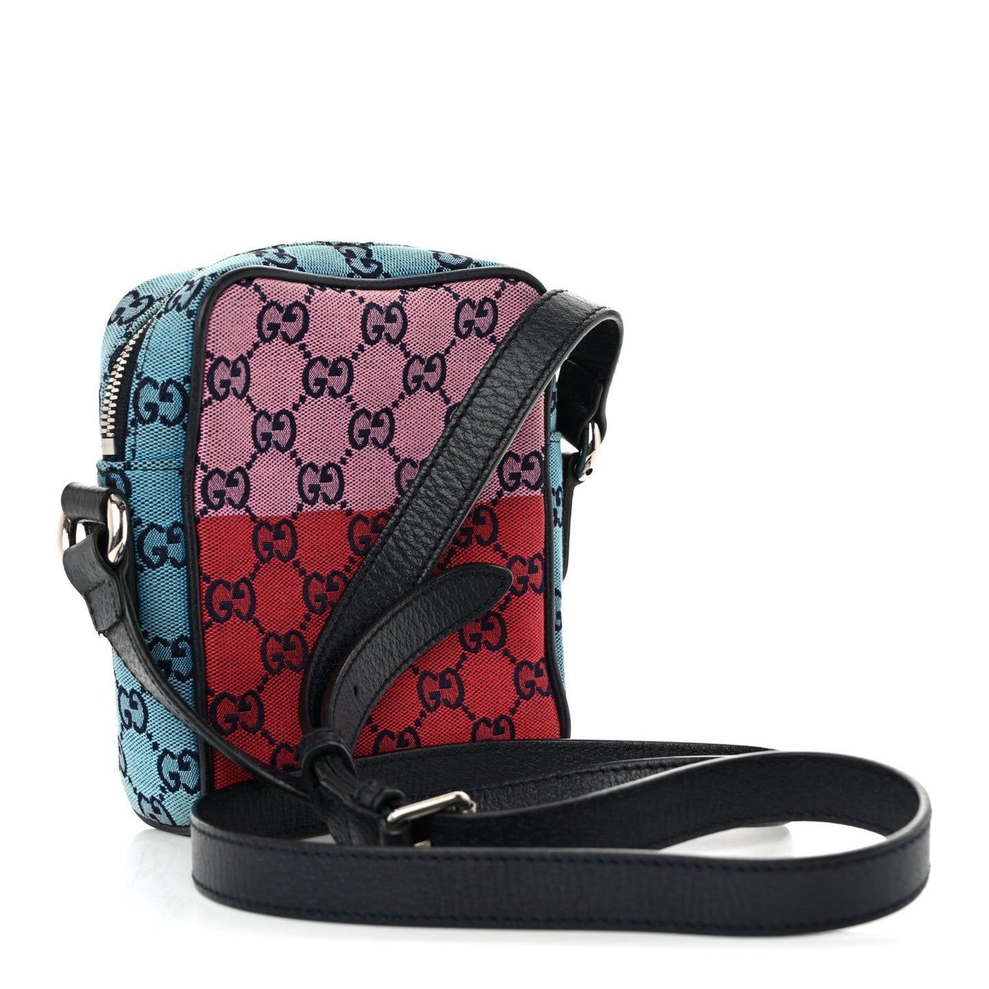 Monogram Multicolor Mini Retro Interlocking G Messenger Blue Rainbow Light Blue