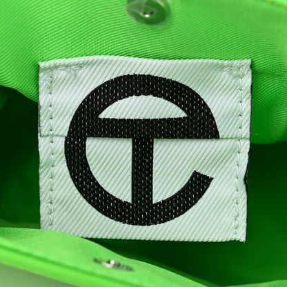 Vegan Leather Small Shopping Bag Highlighter Green