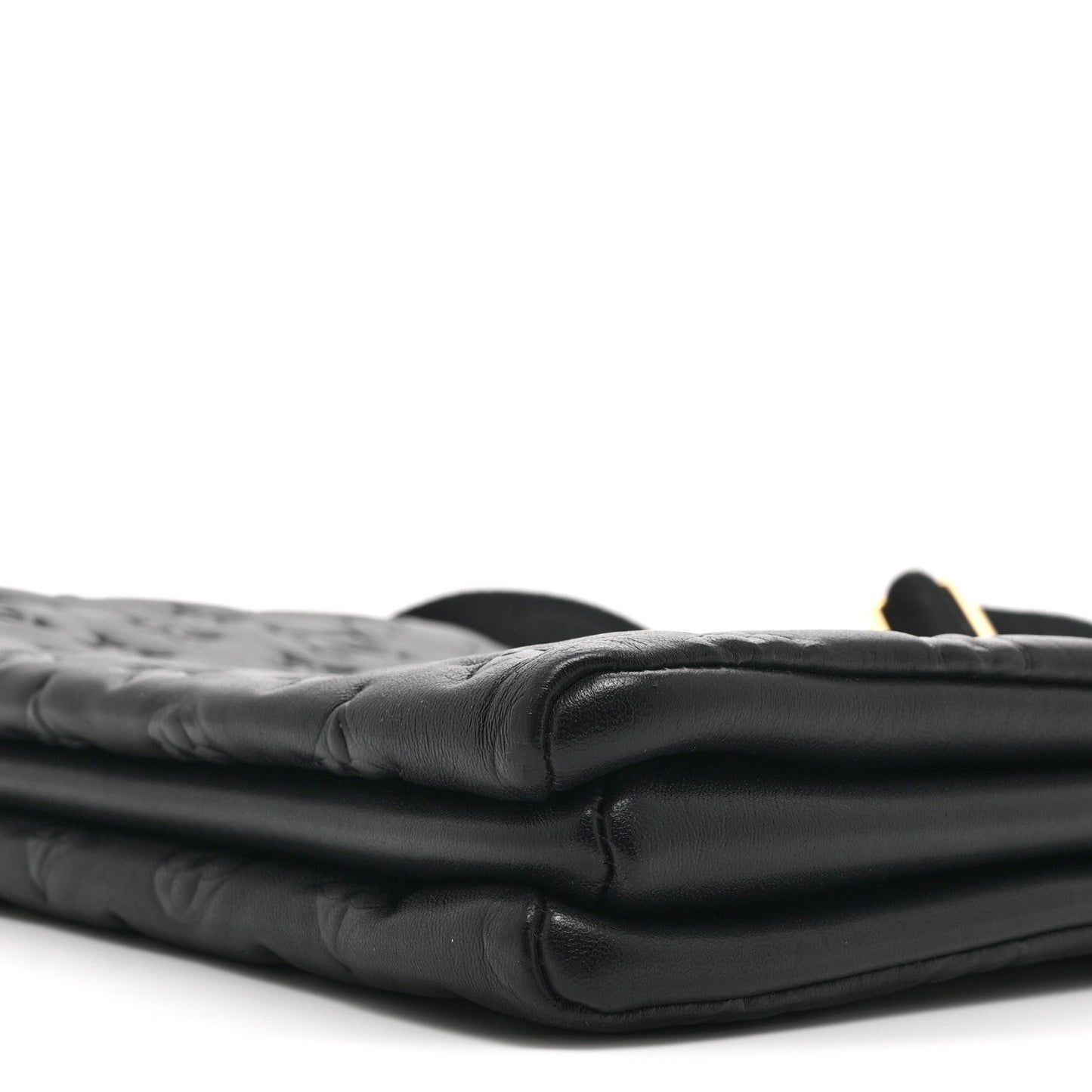 Lambskin Embossed Monogram Coussin PM Black