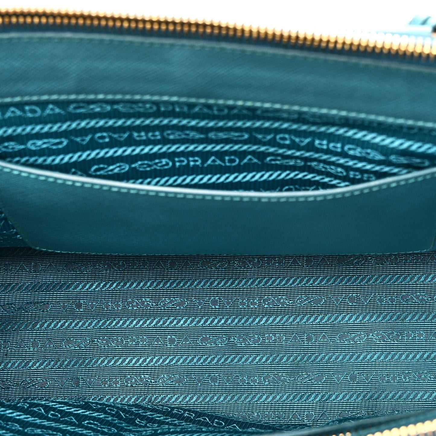 Saffiano Small Galleria Double Zip Tote Turchese