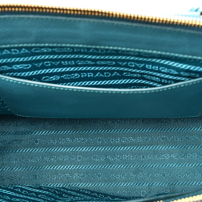 Saffiano Small Galleria Double Zip Tote Turchese