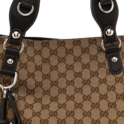 Monogram Medium Icon Bit Tote Dark Brown