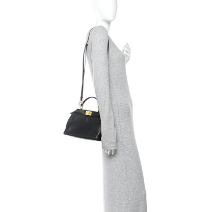 Nappa Mini Peekaboo Iconic Satchel Black