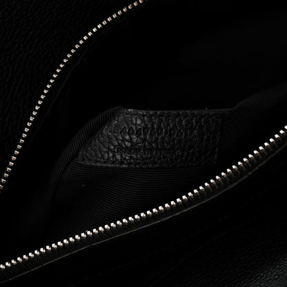 Grained Calfskin Small Supple Sac De Jour Black