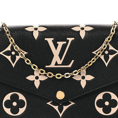 Empreinte Monogram Giant Felicie Pochette Black Beige