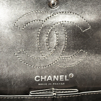 Aged Calfskin Quilted 2.55 Reissue Mini Flap Dark Silver