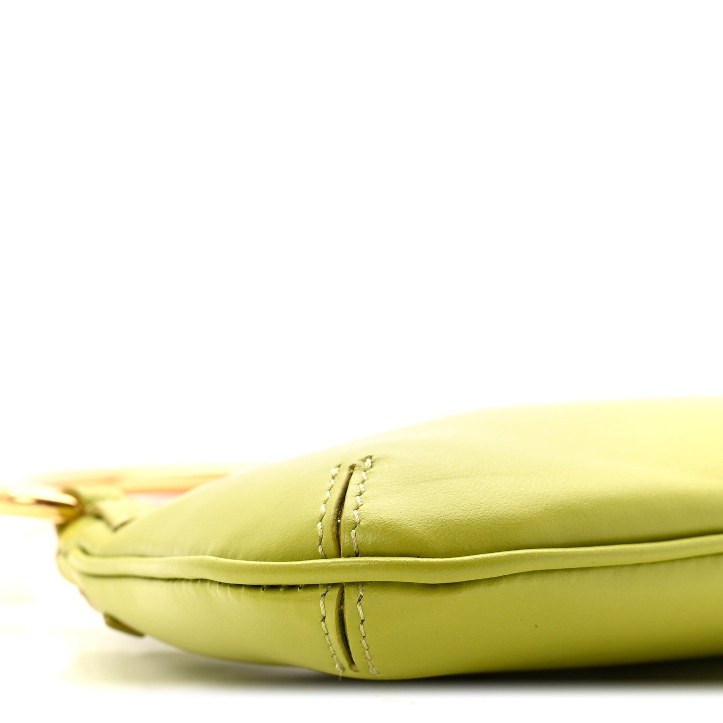 Smooth Calfskin Le Bisou Mousqueton Green