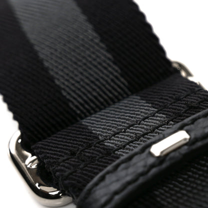 Nylon Monogram Fanny Pack Belt Bag Black