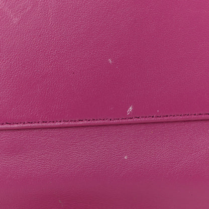 Smooth Calfskin Suede Medium Reversible Monogram Kate Satchel Rose Rubis
