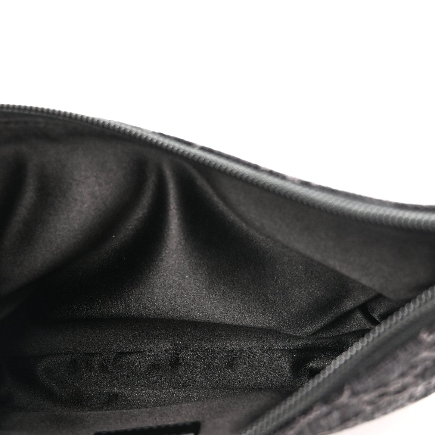 Jacquard Black Denim GG Monogram Horsebit Slim Small Shoulder Bag Black Grey