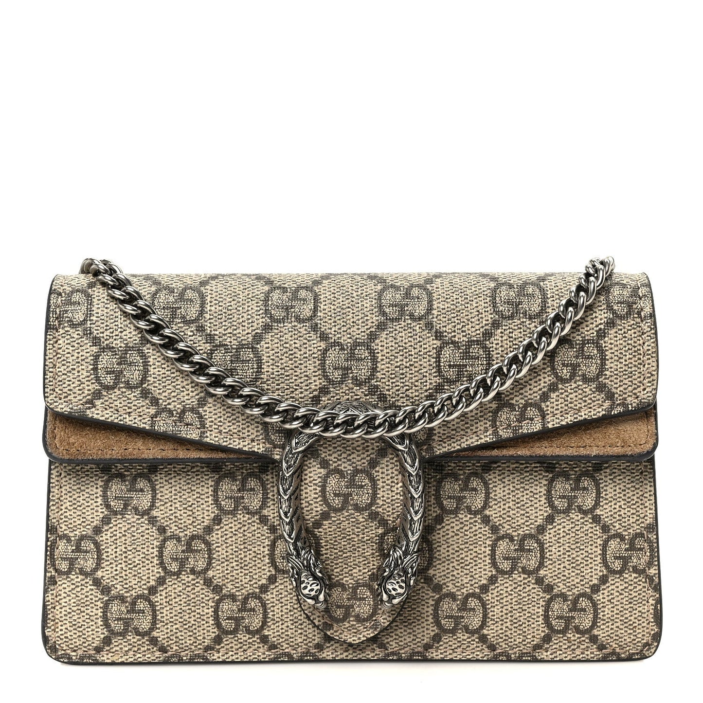GG Supreme Monogram Super Mini Dionysus Shoulder Bag Taupe