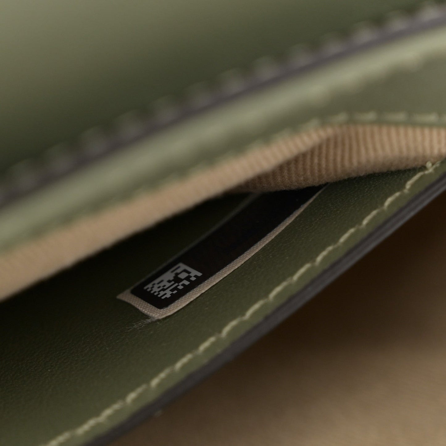 Calfskin Crocodile Embossed Mini C Double Carry Misty Forest