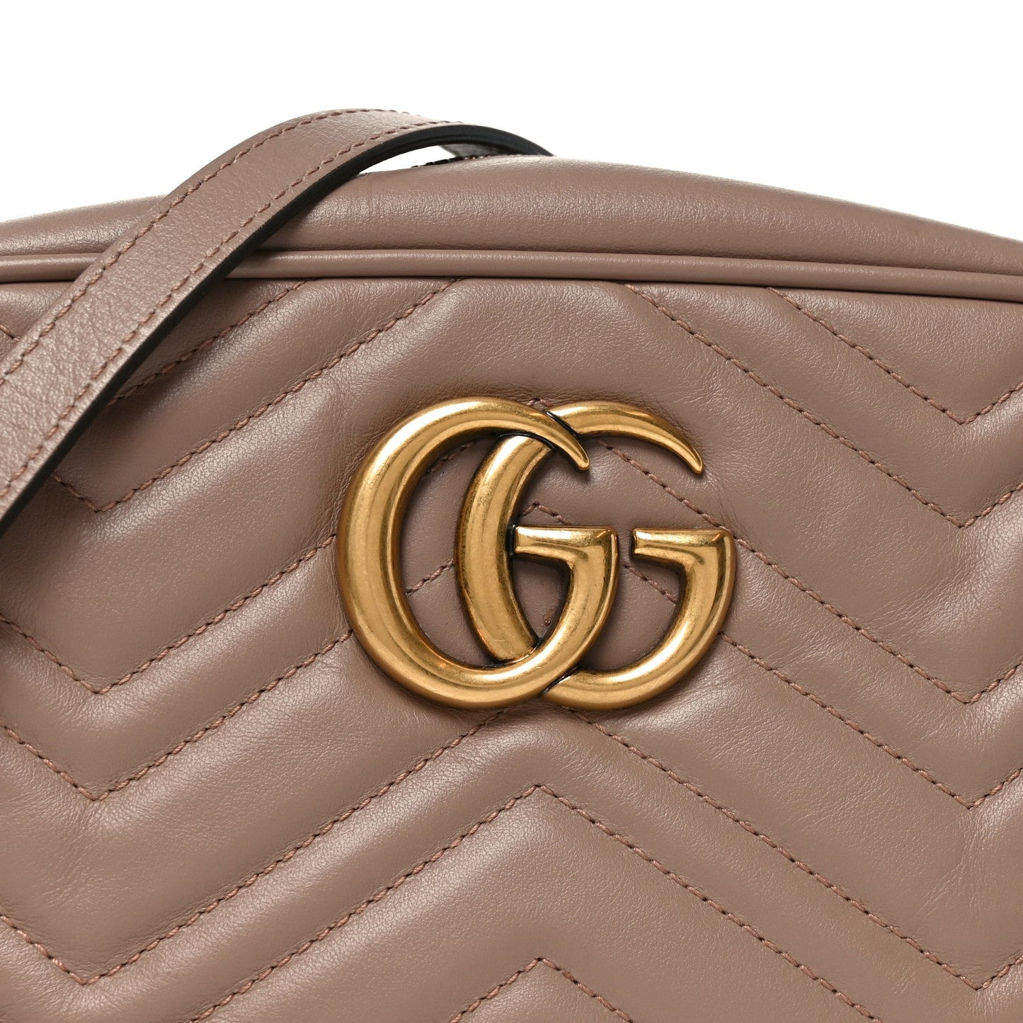 Calfskin Matelasse Small GG Marmont Chain Shoulder Bag Porcelain Rose
