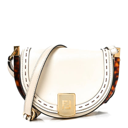 Vitello King Plexiglass Moonlight Shoulder Bag White Ice