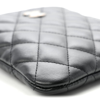 Lambskin Quilted Uniform Crossbody Bag Black