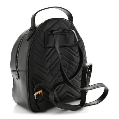 Calfskin Matelasse GG Marmont Dome Backpack Black