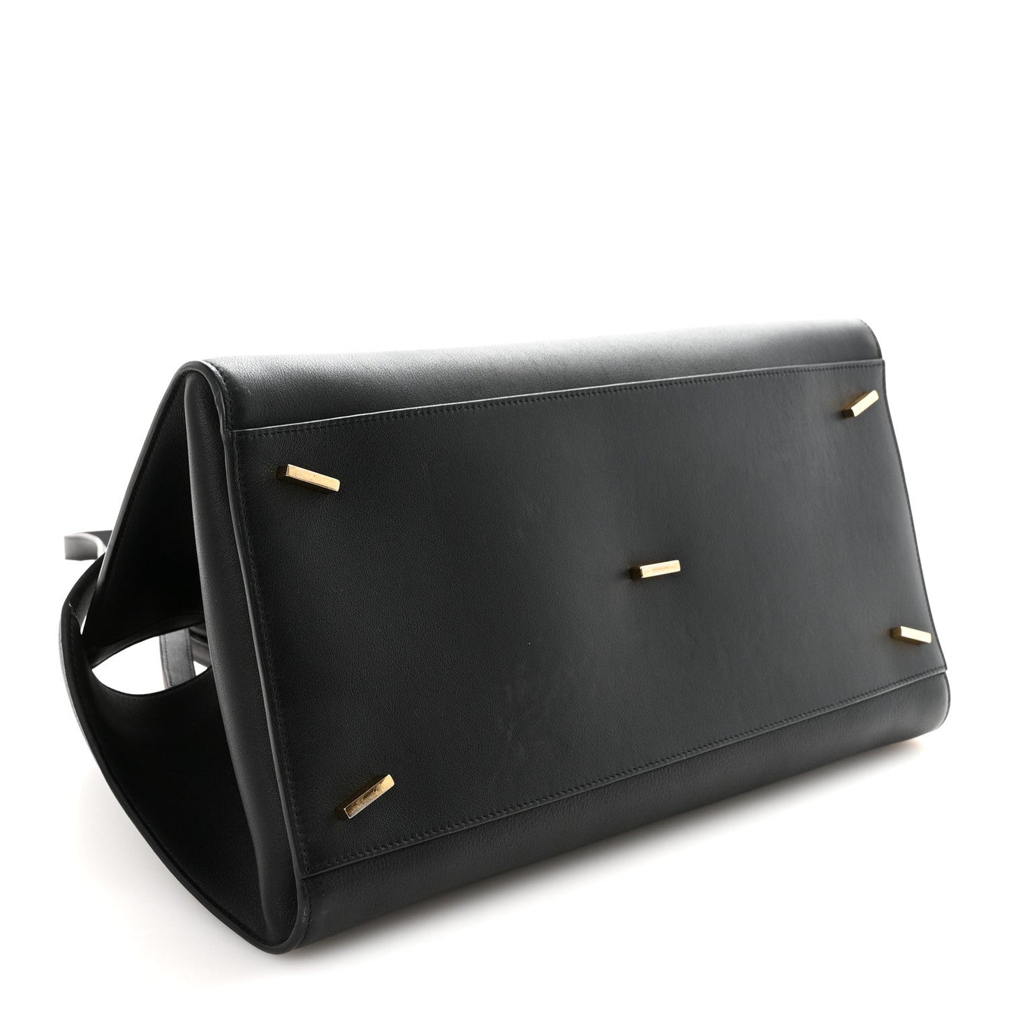 Calfskin Medium Hug Bag Black
